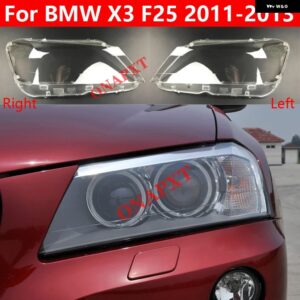 BMW X3 F25 2011-2013 クリアランプシェード ランプシェル フロントカーガラスレンズ ケース ヘッドランプ キャップ ヘッドライト カバー - Left