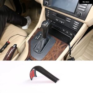 ABSカーボン BMW 3 5 6シリーズ X3 X5 E39 E46 E53 E60 E61 E63 E83 2004-2010 車内 ギア シフト ヘッドカバー アクセサリー - carbon fiber