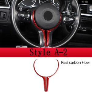 BMW F20 F22 F21 F30 F32 F33 F36 F06 F12 F13 X5 F15 X6 F16 Mスポーツ カーボン ステアリングホイール トリム カーアクセサリー - Style A-2
