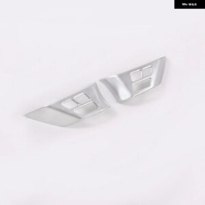 2個 BMW X1 E84 2010-2013 BMW E90 E92 3シリーズ 2005-2012 ABSクロームカー ステアリングホイール ボタン フレーム アクセサリー - Silver
