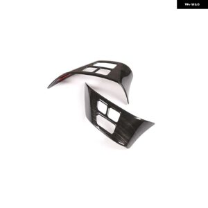 2個 BMW X1 E84 2010-2013 BMW E90 E92 3シリーズ 2005-2012 ABSクロームカー ステアリングホイール ボタン フレーム アクセサリー - Black Wood Grain