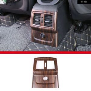 BMW X1 F48 X2 F47 2016-21 ABSカーボンカーリアロー エアコン エア アウトレット フレーム 装飾 ステッカー カーアクセサリー - B-Pine wood grain