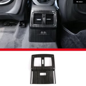 BMW X1 F48 X2 F47 2016-21 ABSカーボンカーリアロー エアコン エア アウトレット フレーム 装飾 ステッカー カーアクセサリー - C-Black wood grain