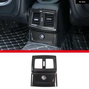 BMW X1 F48 X2 F47 2016-21 ABSカーボンカーリアロー エアコン エア アウトレット フレーム 装飾 ステッカー カーアクセサリー - B Carbon Fiber