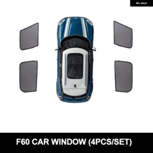 マグネット式車サイドリアサンシェード ミニクーパー F54 F55 F60 R60 バイザー カーテン クールダウンカバー 日焼け止め 断熱 車アクセサリー - F60(4PCS)