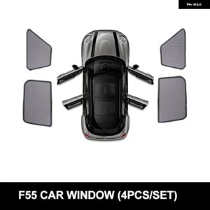 マグネット式車サイドリアサンシェード ミニクーパー F54 F55 F60 R60 バイザー カーテン クールダウンカバー 日焼け止め 断熱 車アクセサリー - F55(4PCS)