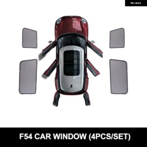 マグネット式車サイドリアサンシェード ミニクーパー F54 F55 F60 R60 バイザー カーテン クールダウンカバー 日焼け止め 断熱 車アクセサリー - F54(4PCS)