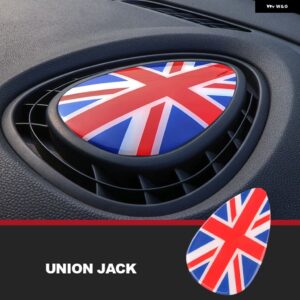 MINI COOPER F54 F55 F56 3D ステッカー ダッシュボード パネル 内装 通気口 排気口 車 装飾 自動車 スタイリング アクセサリー - Union Jack