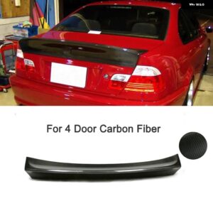 リア トランク スポイラー BMW E46 クーペ セダン M3 2ドア 4ドア 1998 - 2006 ブートリップウィングスポイラー カーボン / FRP / PUプライマー - 4 Door Carbon Fiber