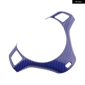 JAMEO AUTO カーボン カーアクセサリー BMW X1 E84 2009 - 2016 ステアリングホイール パネル 装飾 カバー トリム ステッカー - Blue Style A