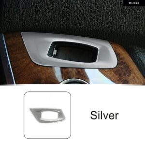 ステンレス 製キーホール パネル 装飾 カバー トリム BMW X5 X6 E70 E71 LHD カー スタイリング インテリア アクセサリー - Silver