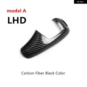 カーボン スタイル ギア シフト ハンドルスリーブカバー トリム BMW F20 F21 F22 F23 F30 F31 F34 F35 F32 F33 F36 インテリア アクセサリー - A Black LHD