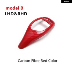 カーボン スタイル ギア シフト ハンドルスリーブカバー トリム BMW F20 F21 F22 F23 F30 F31 F34 F35 F32 F33 F36 インテリア アクセサリー - model B Red