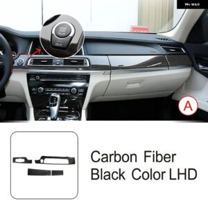 カーボンカラーセンター コンソール ダッシュボード パネル 装飾 カバー トリム BMW 7シリーズF01 F02 2009-2015 LHDカー スタイリング - Model A