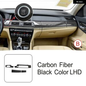カーボンカラーセンター コンソール ダッシュボード パネル 装飾 カバー トリム BMW 7シリーズF01 F02 2009-2015 LHDカー スタイリング - Model B