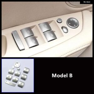 ドア アームレスト ウィンドウガラスリフティング ボタン 装飾 トリム BMW 3 5シリーズE90 E60 E70 E71 E84 X5 X6 X1車内アクセサリー - B