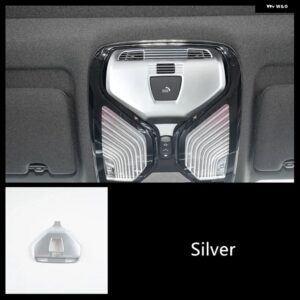 車用ルーフ読書灯 パネル 装飾 カバー トリム BMW 5/3シリーズ G30 G20 G28 2018-2020 ドームライト インテリア アクセサリー - Silver