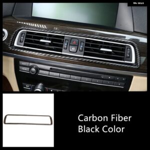 カー スタイリング センター コンソール エアコン ベント フレーム 装飾 カバー トリム BMW 7シリーズF01 F02 2009-2014 インテリア - Carbon fiber color