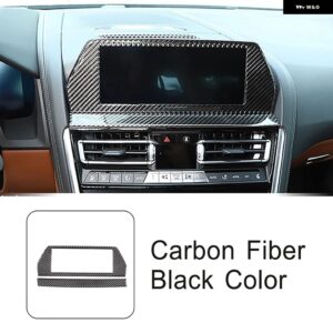 カーボン センター コンソール ギア シフト フレーム デコレーション BMW 8シリーズ G14 G15 G16 2019-2023 カー スタイリング ナビゲーションカバー トリム - 2 pieces2