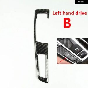 ブラックカーボン ギア シフト ボタン パネル 装飾 カバー トリム カー スタイリング BMW 5シリーズ5GT F10 F07 X3 F25 X4 F26 RHD LHD - B LHD