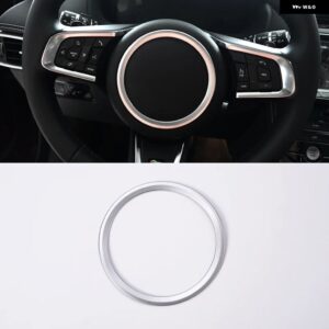 ジャガー XFL F-PACE XE XEL X761 X760 ABS カーボン/ブラック カー ステアリングホイール リング 装飾 ステッカー カーアクセサリー - chrome