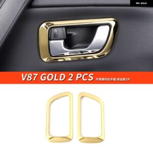 三菱 パジェロ アクセサリーV7375V87V93V9798ドアノブ フレーム カバー パジェロ IOフルピニン モンテロ カスタム デコレーション - V87 Gold 2 PCS