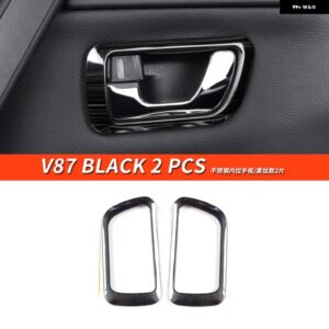 三菱 パジェロ アクセサリーV7375V87V93V9798ドアノブ フレーム カバー パジェロ IOフルピニン モンテロ カスタム デコレーション - V87 Black 2 PCS