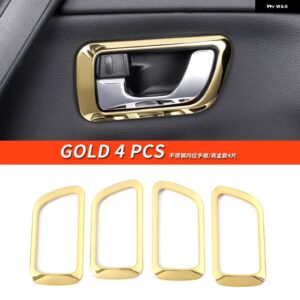 三菱 パジェロ アクセサリーV7375V87V93V9798ドアノブ フレーム カバー パジェロ IOフルピニン モンテロ カスタム デコレーション - Gold 4 PCS