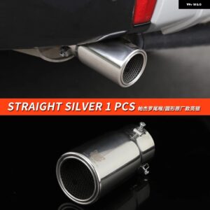 三菱 パジェロ アクセサリー テールスロートマフラー テールセクション ノイズ低減 パジェロ IOFULL PININ V73V75V77V87V93V95V97V98 - Straight Silver