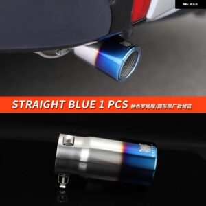 三菱 パジェロ アクセサリー テールスロートマフラー テールセクション ノイズ低減 パジェロ IOFULL PININ V73V75V77V87V93V95V97V98 - Straight Blue