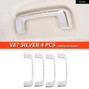 三菱 パジェロ アクセサリーV87V93V95V97V98ルーフハンドルカバー パジェロ IOフルピニン モンテロ カスタム デコレーション - V87 Silver 4 PCS