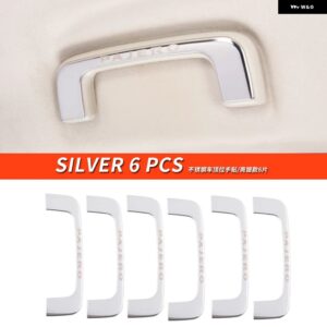 三菱 パジェロ アクセサリーV87V93V95V97V98ルーフハンドルカバー パジェロ IOフルピニン モンテロ カスタム デコレーション - Silver 6 PCS