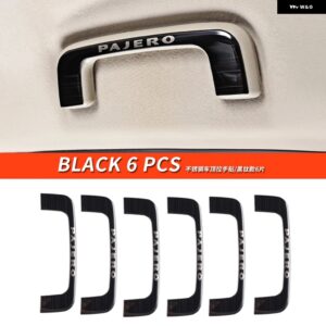 三菱 パジェロ アクセサリーV87V93V95V97V98ルーフハンドルカバー パジェロ IOフルピニン モンテロ カスタム デコレーション - Black 6 PCS
