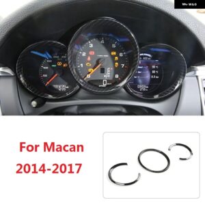 ポルシェ マカン 2014 - 16 インテリア スタイリング モールディング トリム 3個 ABS カーメーター フード リング カバー ステッカー - Carbon Fiber Printed
