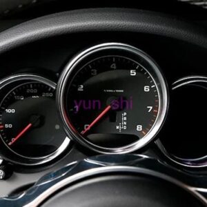 ポルシェ マカン 911 カイエン パナメーラ ボクスター アクセサリー 3色 車 ダッシュボード ダッシュボード デコレーション リング ステッカー カー - 5 rings sliver