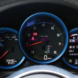 ポルシェ マカン 911 カイエン パナメーラ ボクスター アクセサリー 3色 車 ダッシュボード ダッシュボード デコレーション リング ステッカー カー - 3 rings blue