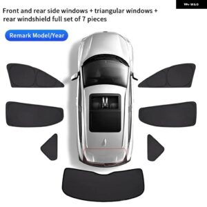 ポルシェ カイエン パナメーラ 718MACAN 日焼け止め 断熱 車窓用 サンシェード 傘 - 7 piece set