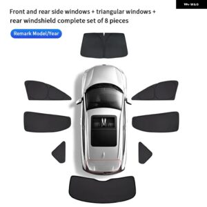 ポルシェ カイエン パナメーラ 718MACAN 日焼け止め 断熱 車窓用 サンシェード 傘 - 8 piece set
