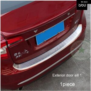 リアドアシル リア バンパー プロテクション リア トランク プロテクター VOLVO S60 S60L S60R ステンレス 2個 - exterior　door　sill　1
