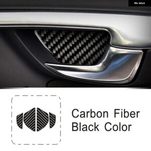 センター コンソール パネル デコレーション カーボン ボルボ S60 V60 2011-2019 LHD カー スタイリング ガラスリフティング ボタン カバー トリム - 4　pieces