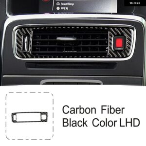 センター コンソール パネル デコレーション カーボン ボルボ S60 V60 2011-2019 LHD カー スタイリング ガラスリフティング ボタン カバー トリム - 1　piece