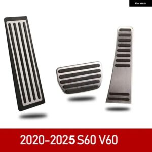 車アクセル ブレーキペダル フットレスト ペダルプレートカバー ボルボ XC60 XC90 S90 V90 S60 V60 XC40アクセサリー2022 - s60　v60　3pcs