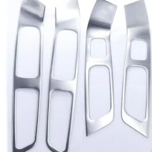 ボルボ XC60 S60 V60 ステンレス インナードア アームレスト ウィンドウリフト ボタン カバー インテリア トリム 7個/4個 カー スタイリング 2010-2017 - 4pcs