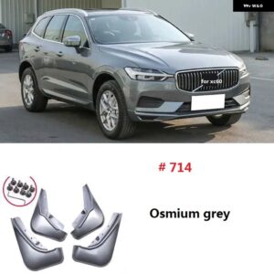 フロントリア カーマッド フラップ ブルー ボルボ XC60 2018 - 22 23フェンダーマッド フラップ スプラッシュガード マッド マッドガード アクセサリー - xc60osmium　grey