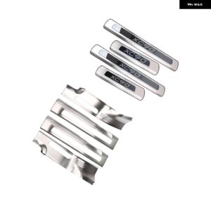 VOLVO XC90 2015 - 20 22 23 24 25 車ドアシルドアシル傷防止ウェルカムフットペダルガードプレート トリム - 8pcs　Silver