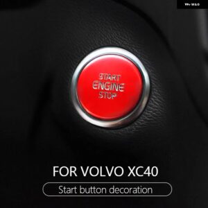 ボルボ XC40 ワンキースタート イグニッション キースイッチ デコレーション ステッカー カーパーツ カーアクセサリー 2018 - 22 - red