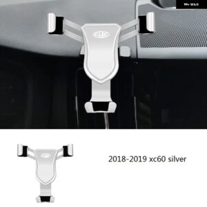 2018-2019 - 21 ボルボ XC60 専用携帯電話 ホルダー 車載電話 ホルダー カーアクセサリー - silver