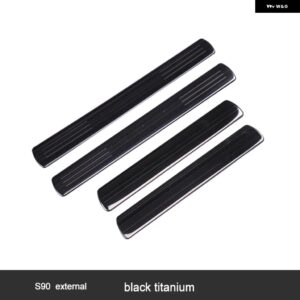 ボルボ XC60 S60 V60 V60CC 改良型ドアシルバー ウェルカムペダル フットペダル ステンレス 製 装飾 アクセサリー - S90