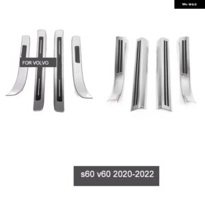 ボルボ XC60 S60 V60 V60CC 改良型ドアシルバー ウェルカムペダル フットペダル ステンレス 製 装飾 アクセサリー - V60CC　V60