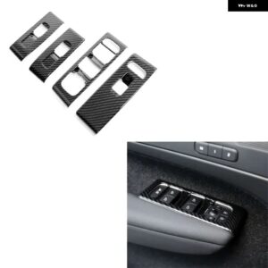 ボルボ C40 XC40 内装 カーボン グレイン 中央 制御 計器 パネル ナビゲーション 装飾 フィルム カーアクセサリー - 4pcs